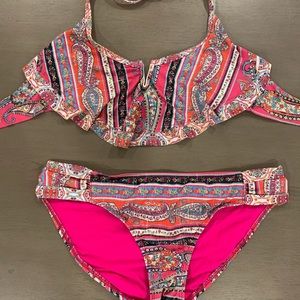 Lucky Brand paisley print bikini